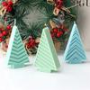 Рождественская геометрическая силиконовая форма для свечей Треугольная плоская рождественская елка Геометрический узор DIY Ароматерапевтическая свеча Мыло Гипс