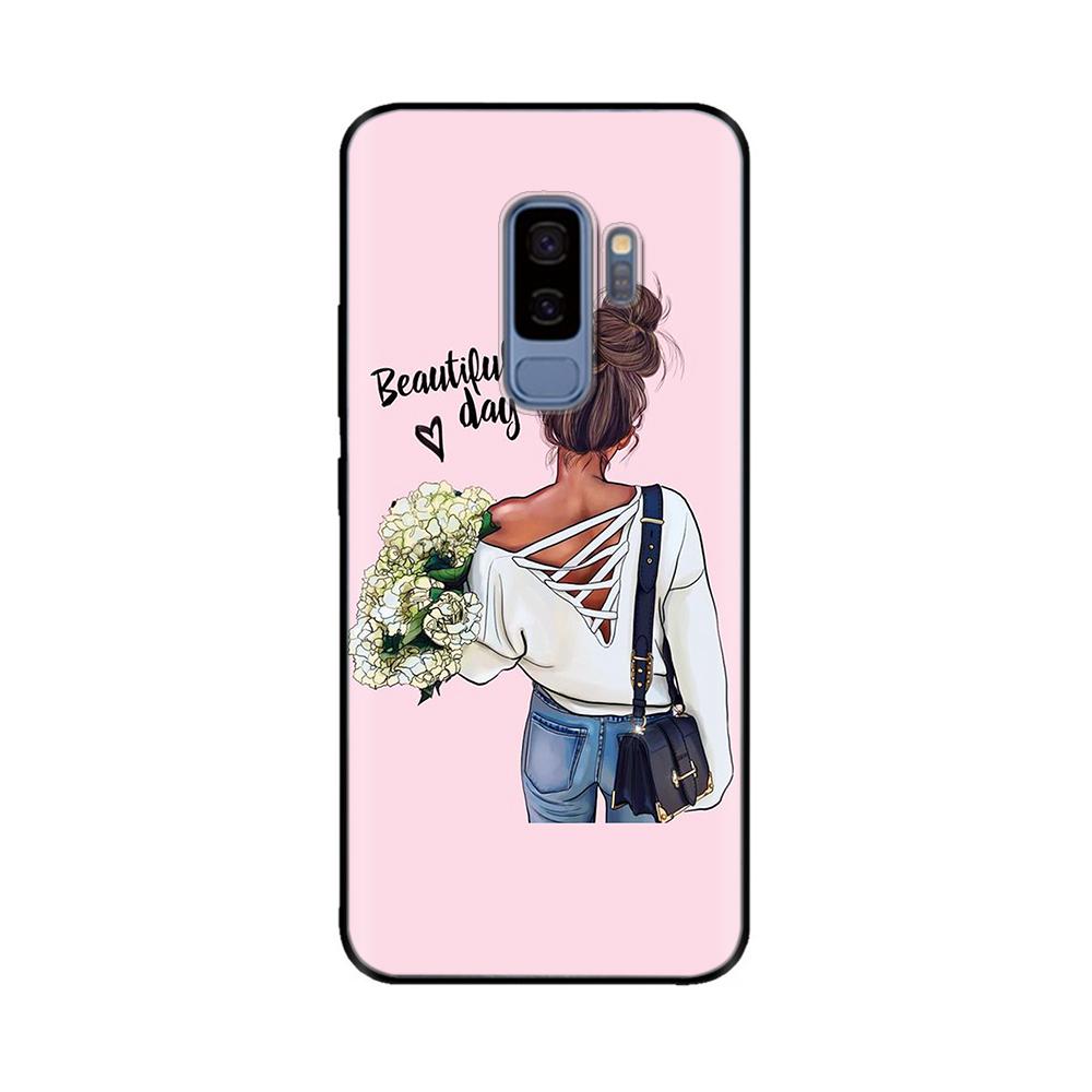 For Samsung Galaxy S9 Case Mobile Phone TPU Silicone Protective Cover for Samsung S9 Plus S9+ S 9 Back Cover Paintted Bumper