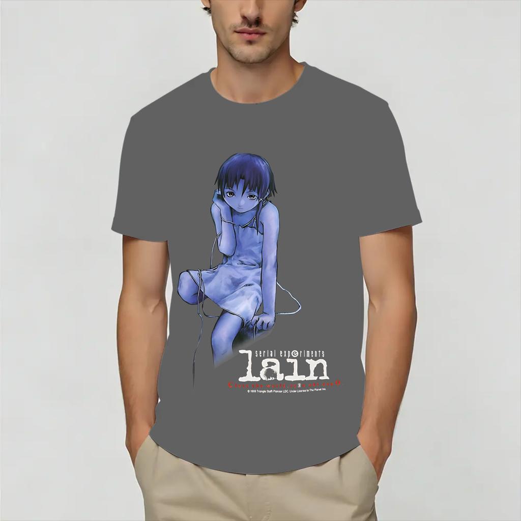 Serial ExperiUnisexts Lain Cotton TShirt For Unisex Summer Vintage T Shirts O Neck Popular Tees Oversize Hot Sale Clothes