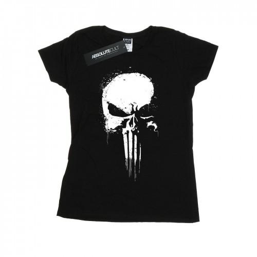 Marvel Womens/Ladies The Punisher Spray Skull Cotton T-Shirt