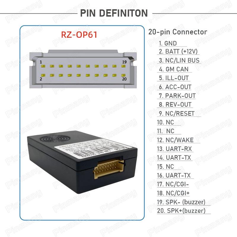 Декодер CAN-шины для автомагнитолы RAISE G-RZ-OP61 20-контактный черный ящик для Opel Mokka Astra J Astra K Corsa E Adam Insignia Meriva