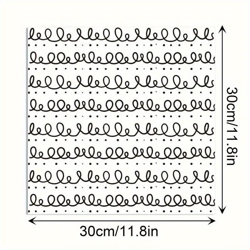 Набор декоративной фоновой бумаги 24 шт. - Черно-белая абстрактная графика для скрапбукинга, журнала и украшения поделок