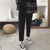 2025 Autumn/Winter Plus Size Loose Korean Style Casual Woolen Cigarette Harem Pants Suit for Women