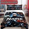 3pcs Duvet Cover Set (1*Duvet Cover + 2*Pillowcase, Without Core), Custom Name Jujutsu Kaisen Pattern Bedding Set, Home Bedroom Decor Gift