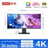 Lenovo Монитор ThinkVision T34WD-40, 34-дюймовый, QHD, Ultrawide, изогнутый, с китайской вилкой (адаптер в комплекте)