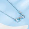 Simple Necklace Fashionable Eight Pendant Necklace Hollow Eight Neck Jewelry Perfect for Youthful Couple or Close Friend