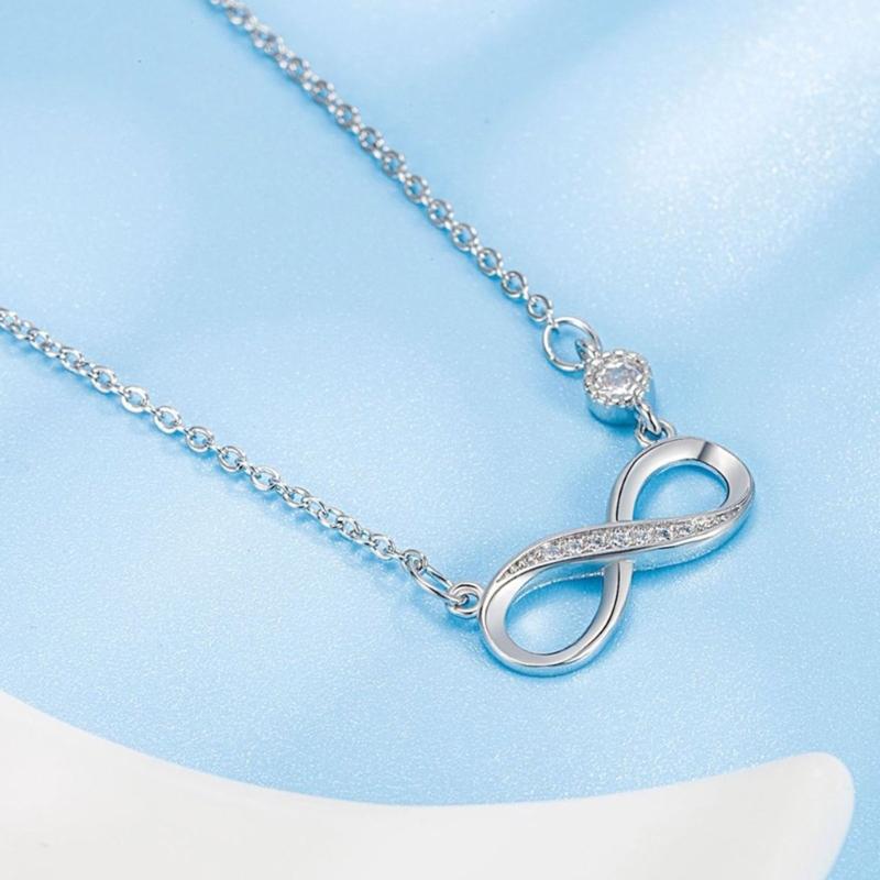 Simple Necklace Fashionable Eight Pendant Necklace Hollow Eight Neck Jewelry Perfect for Youthful Couple or Close Friend