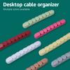 Solid Color Self-Adhesive Silicone Magnetic Cable Organizer Cables Holder Silicone Flexible Desktop Clips Mouse Wire Organizer