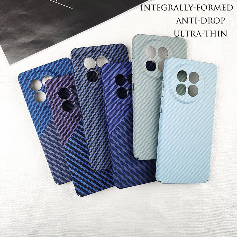 Роскошный ультратонкий матовый чехол из углеродного волокна для телефона OnePlus 13 12 11 10 Pro 13R 12R 11R противоударный жесткий защитный чехол для ПК с защитой от отпечатков пальцев