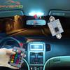 2X C5W Car Led RGB 5050 6SMD 31/36/39/41mm Festoon Dome Car Door Lights Automobile Remote Controller Colorful Reading Lamps Roof Atmosphere Bulbs