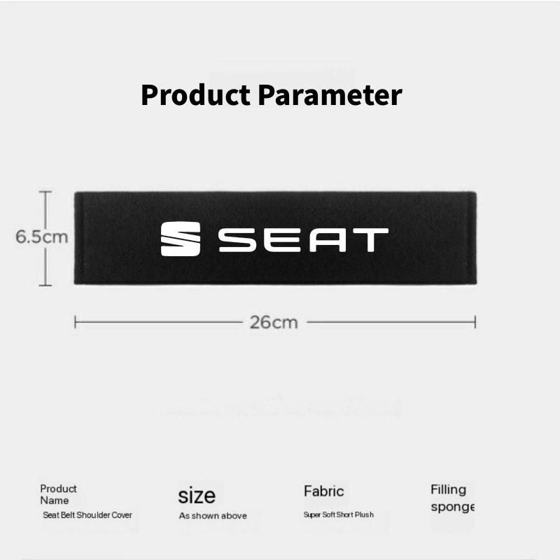 ADS1 2Pcs Car Seat Belt Protection Shoulder Pad Covers For Seat Leon Ateca Arona Altea ltea Toledo Tarraco Auto Accessories