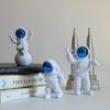 3 Pcs Astronaut Figurine Home Decor Astronaut Statue Study Office Desk Decor Showpiece Gift Decoration Accessories Outer Space PVC Sculpture