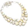 Mother Of Pearl Gemstone Handmade 925 Silver Jewelry Necklace 18" JCN409-102