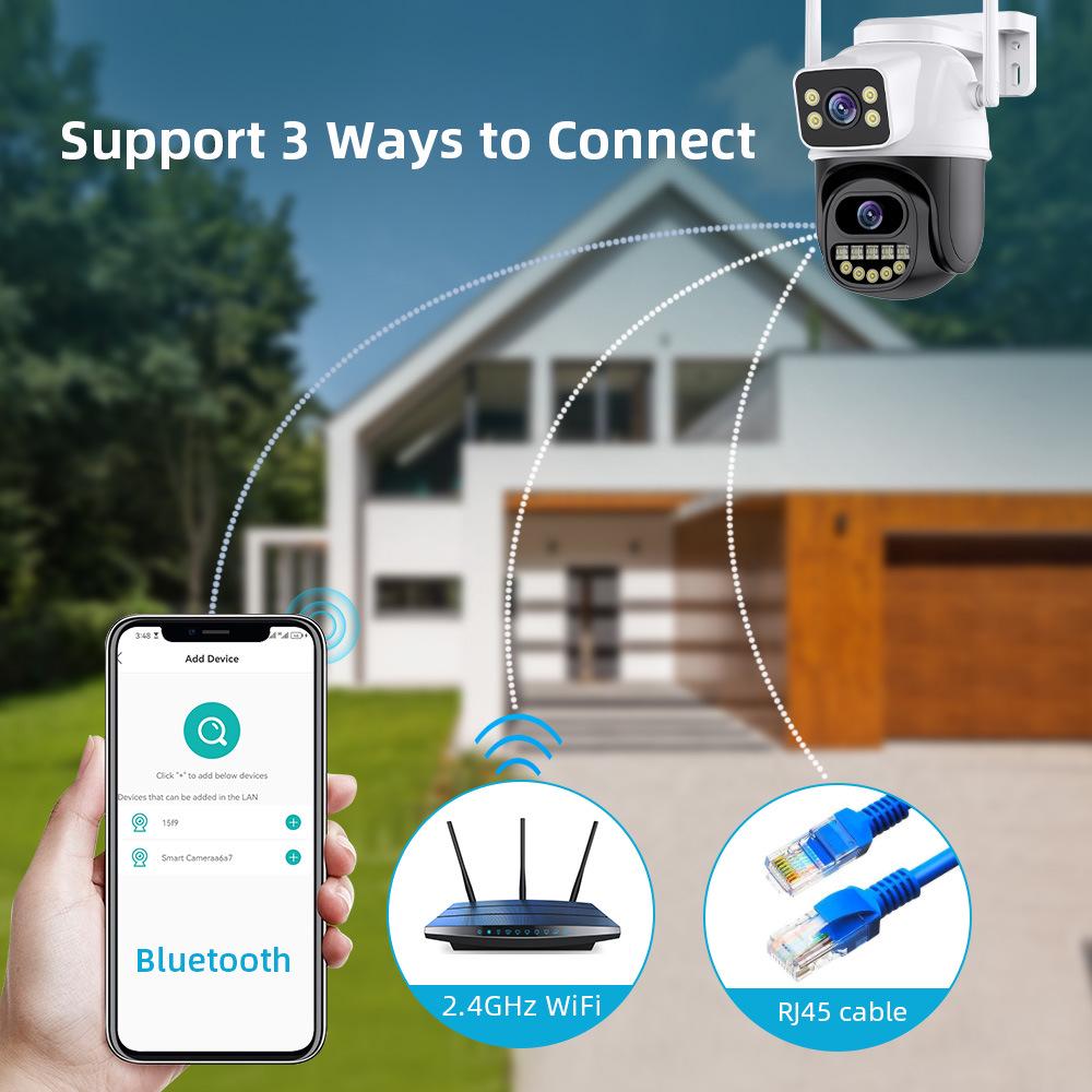 SuperSee 6M Камера с двойным объективом, ночным видением, HD, WiFi, для беспроводного мониторинга