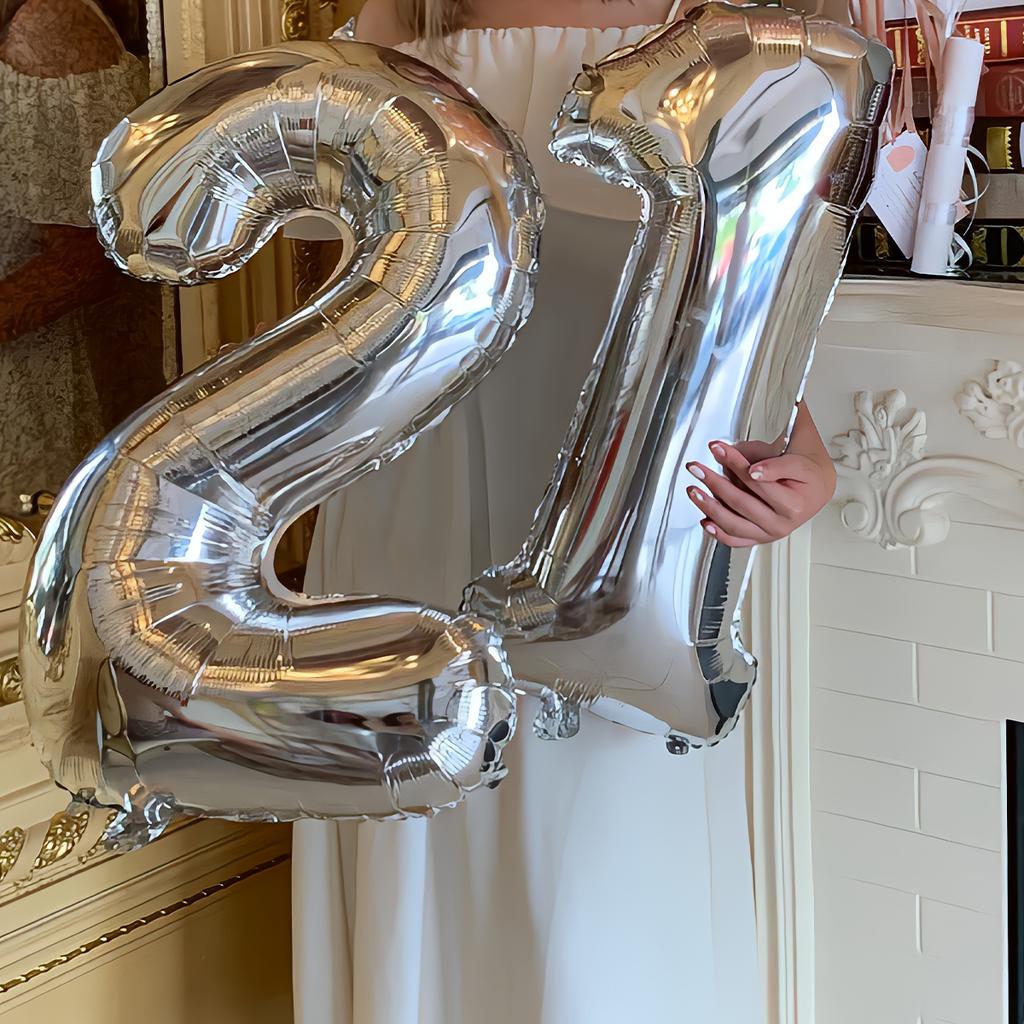 32-дюймовые золотые и серебряные шары-цифры, вечеринка по случаю дня рождения, свадьба на День святого Валентина, годовщина, украшение для новогодней вечеринки