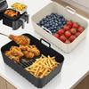 2 шт. Силиконовый противень для аэрофритюрницы, Корзина для выпечки, Пицца, Жареная курица, Силиконовая корзина для аэрофритюрницы, Прямоугольная подкладка для сковороды аэрофритюрницы, Аксессуары
