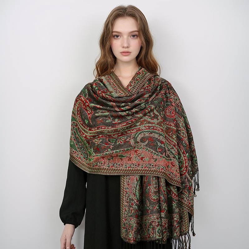 Luxury Brand Autumn Cashmere Jersey Shawl Womens Scarf Warm Winter Scarf Design Printed Womens Muslim Cotton Shawl Scarf