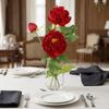 Real Touch Artificial Peony Flower Handmade Faux Peony Branch Vase Decor Fake Flower  Teacher's Day