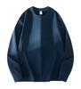 260G heavy versatile pure cotton round neck long-sleeved sweater women's basic solid color bottoming shirt loose shoulder long-sleeved clothes