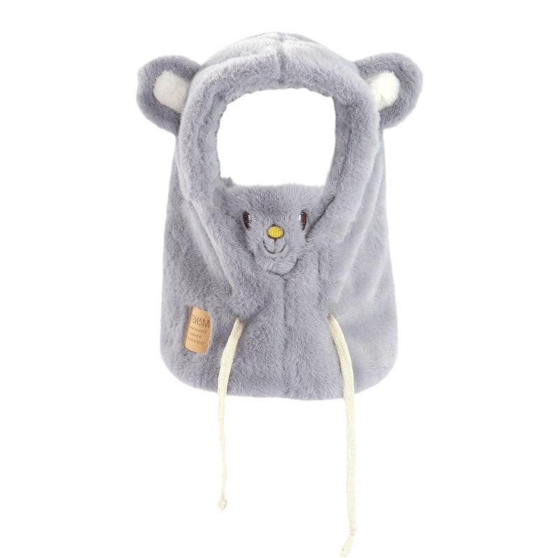 Hat Female Autumn and Winter Warm Knitted Wool Snow Hat Cycling Mother Fashion Ear Protection Headgear Scarf Integrated Hat