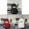 Nylon Material Anti-theft Backpack For Middle School Students Black/red/white/khaki