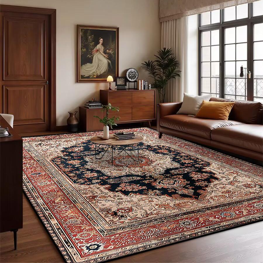 Ретро Богемный Персидский Роскошный Ковер для Гостиной Удобный Мягкий Нескользящий Коврик для Спальни Классический Придверный Коврик Моющийся