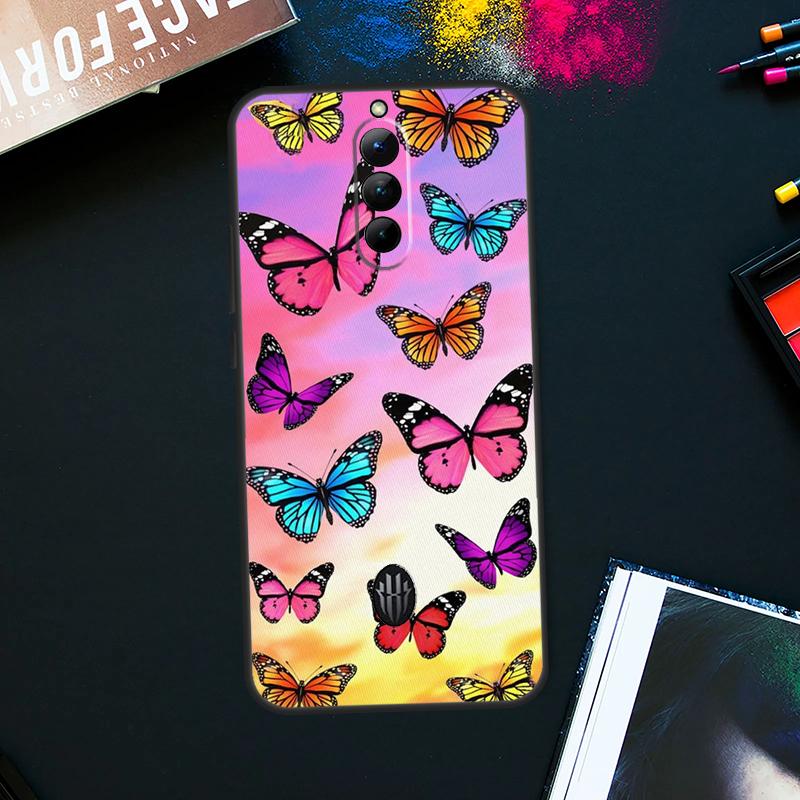 Blue Butterflies Nursery Case For ZTE Nubia Red Magic 8 8S Pro Plus RedMagic 9 Pro Plus 6 7 6S 7S Pro 5S 6R 5G Cover