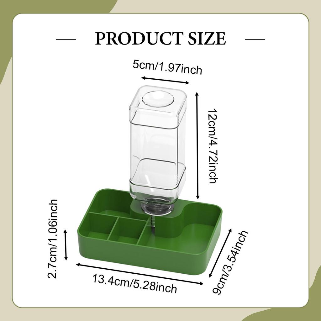 Reptile Feeder Amphibians Accessory Multi Compartments Automatic Water Dispenser for Chameleon Snake Gecko Turtle Tortoise