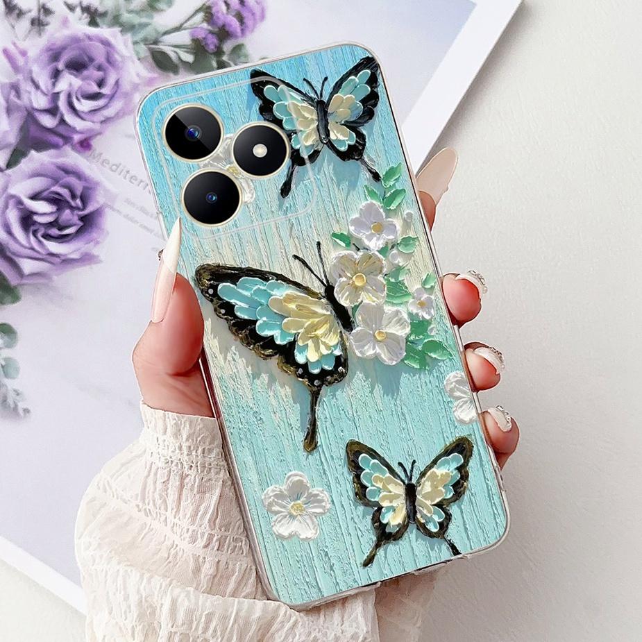 For Realme Note 50 Case RMX3834 Cute Cat Painted Cover Clear Silicone Soft TPU Phone Case For Realme Note 50 Note50 Fundas Coque