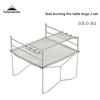 CAMPINGMOON Small Stainless Steel Solo Stove Winter Fire Pit With J-Shaped Grill Net Foldable And Portable Barbecue Grill