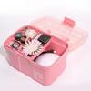 Plastic Storage Box with Removable Tray Nail Polish Carrying Case Multipurpose Organizer Storage