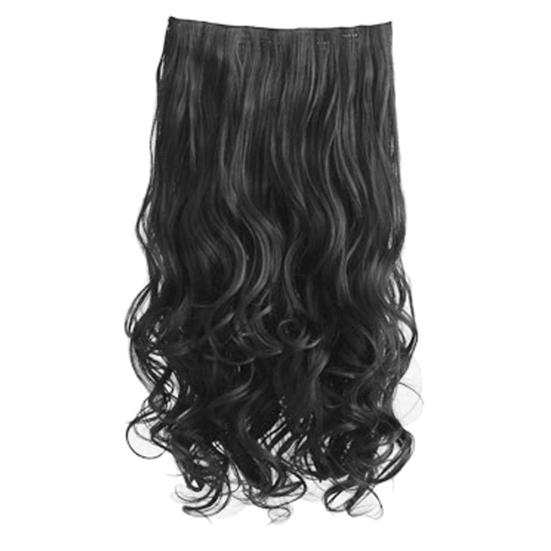 Women Beauty Full Head Clip Curly Hair Extension Wavy Synthetic Wig