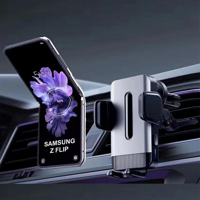 15w Fast Wireless Chargers Car Phone Holder Double Coil Charging Station For Samsung Galaxy S21 Ultra Flip4 S10 9 Iphone12 13 14