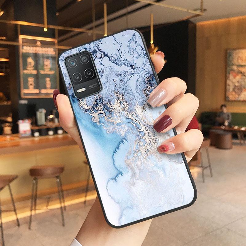 Чехол для телефона с синим мрамором для OPPO Realme 8 7 6 5 C3 C21 C20 C21Y C11 X50 X3 SuperZoom F19 A94 A74 A91 A53S A54 A15 A11