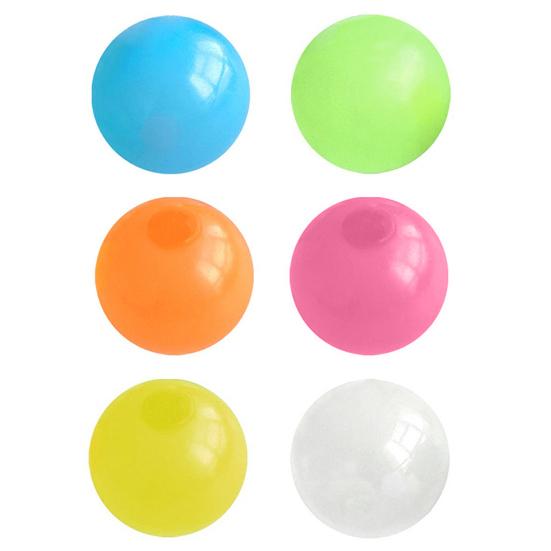 4/8/6/12Pcs Luminous Sticky Ball Glow-in-the-dark Wall Ceiling Sticky Ball TPR Anxiety Relief Stress Ball Fidget Toy Stocking Stuffer Gift