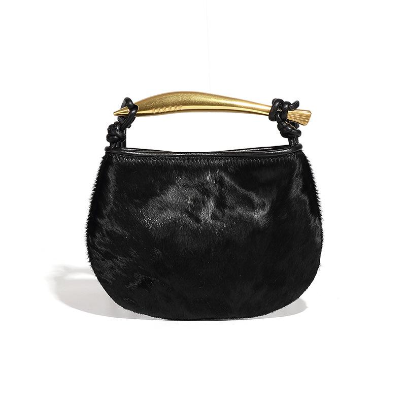 Сумка из конского волоса для осени и зимы, трендовый дизайн, женская сумка через плечо с леопардовым принтом Sardine