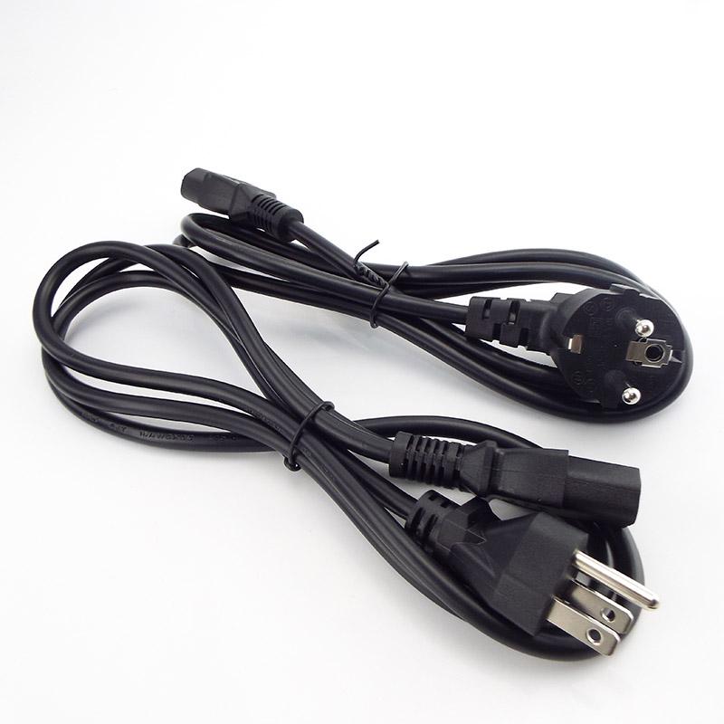 1.5m EU IEC C13 Computer AC Power Supply Cable Copper Wire Connector Printer Monitor PC Extension Cord
