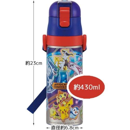 Skater Children's 2WAY Stainless Steel Kids Water Bottle with Cup 430ml Pokemon 22 Boys SKDC4-A