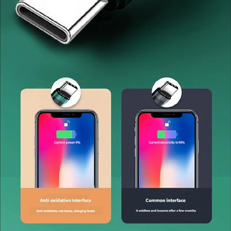 Усиленный плетеный USB C кабель для передачи данных, оснащенный функцией подсветки и автоматической остановкой зарядки при полном заряде