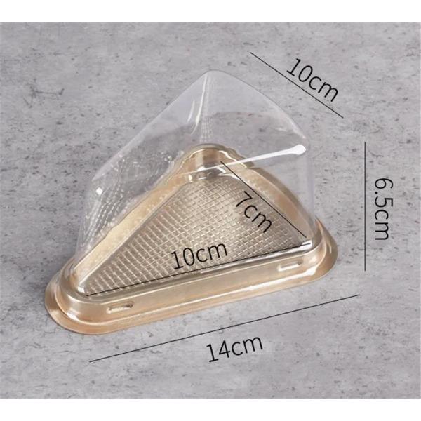 Золотисто-черная прозрачная овальная пластиковая коробка для упаковки мусса для торта, кекса, сыра, пирожных, крема, контейнера, чехла для свадебных торжественных случаев