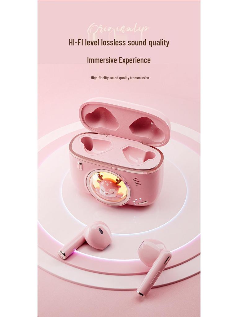 Star Pet V5.3 Wireless Bluetooth Earphones, Cartoon Space Capsule Design, Mini In-Ear with Long Battery Life