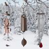 Copper Windchimes Retro Style Serenity Bell Wind Chimes Deep Resonance Deep Tone Cylinder for Patio Yard Porch Garden Decor