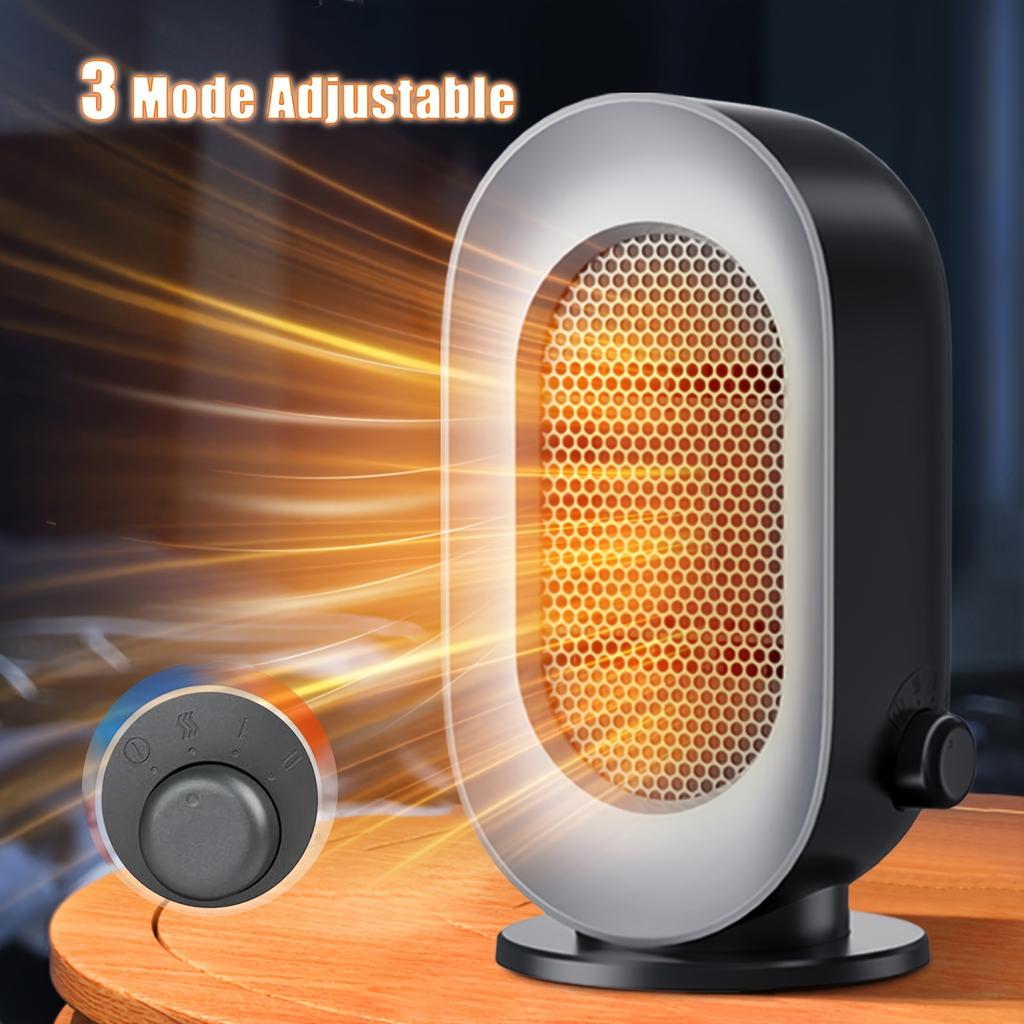 Керамический обогреватель Rapid Heat — безопасный, тихий и эффективный обогрев с быстрым нагревом в течение 2 секунд, защитой от опрокидывания и колебанием в диапазоне 60°