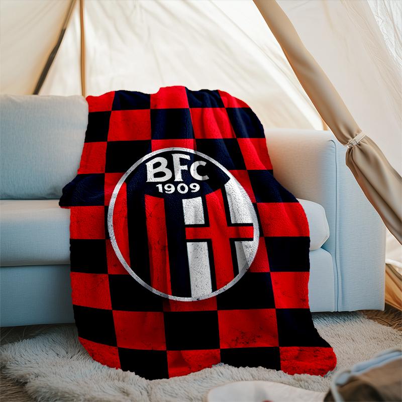 1PC Milan Football club Printed Soft Flannel Blanket Throw for Adult Bedroom Living Room Sofa Camping Travel Fan gifts Christmas Gifts