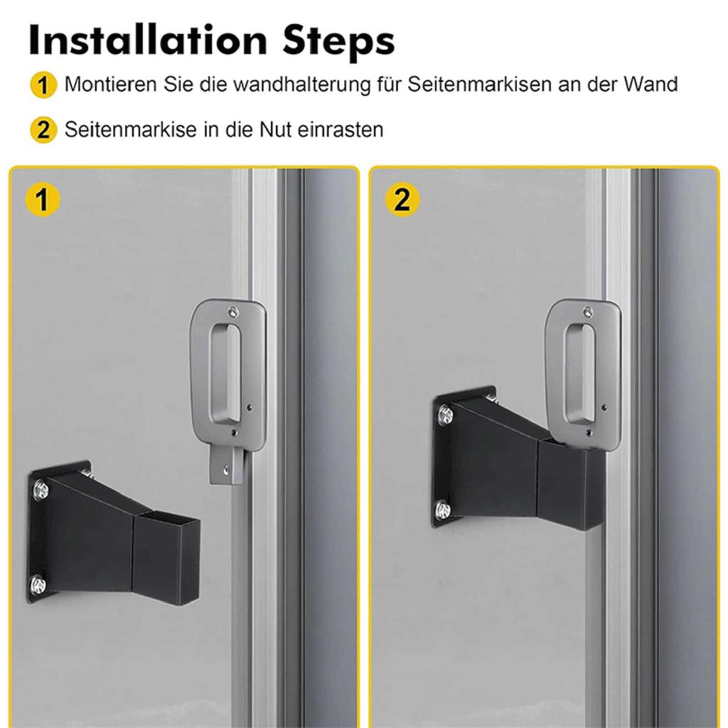 Awning Wall Mounted Support with Screws Expansion Metal Support Replace Parts for Awning Outdoor Patio Canopy Sha