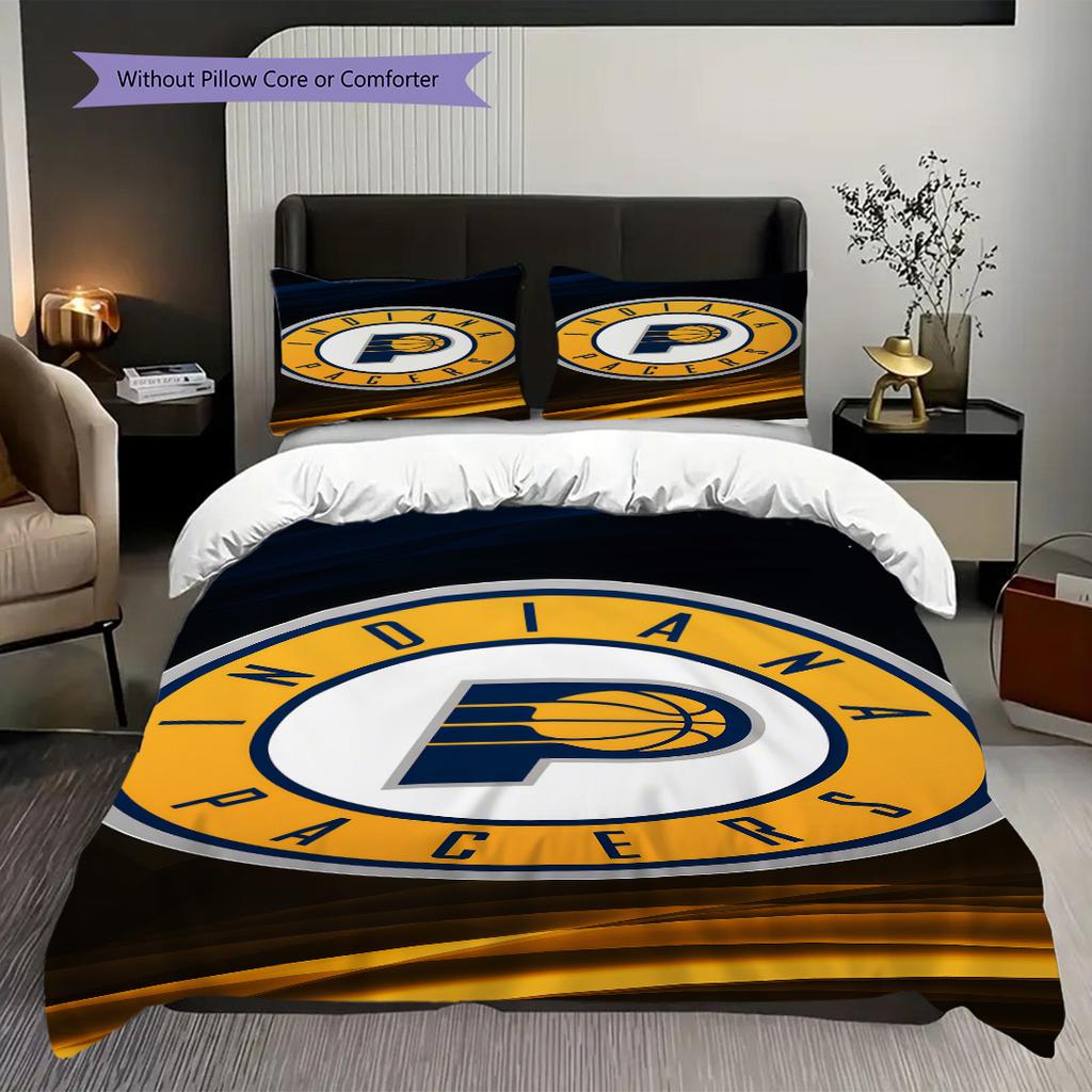 Indiana Pacers Basketball Spirit Bedding(1 * duvet cover + 2 * pillowcase, without core) Bedding set Soft and comfortable Christmas birthday gift