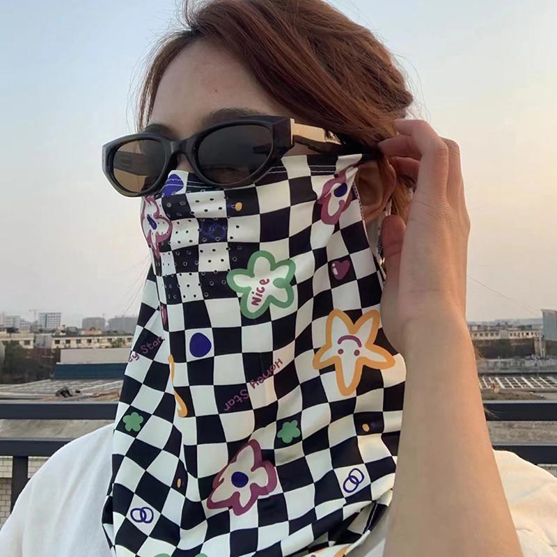 Sun Protective Scarf Neck Eye Full Protection Mask Women Breathable Facemask For Outdoors Cycling