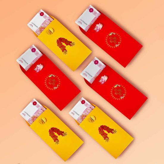 Red Envelope Vibrant Color 3D Visual Design 2024 Spring Festival Traditional Chinese Lucky Money Red Envelope Party Supplies