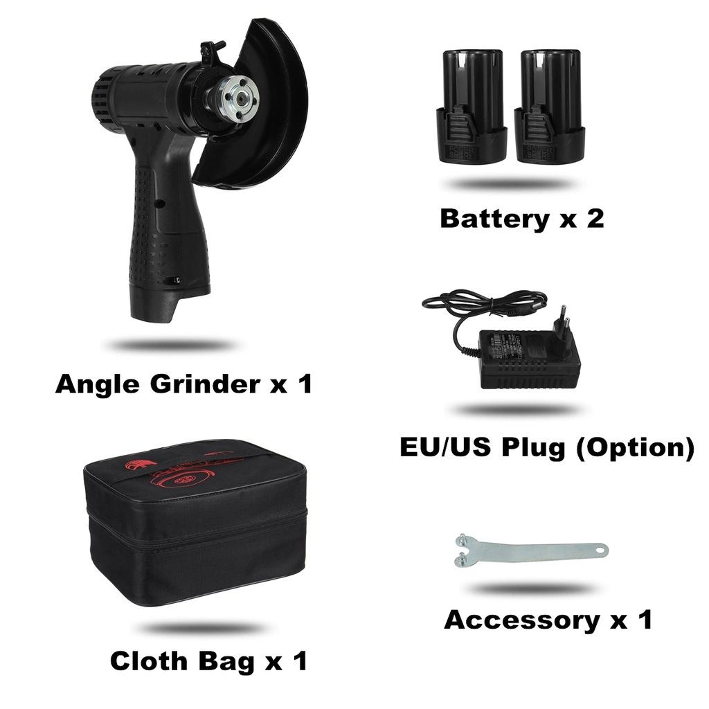 7500mAh Cordless Brushless Angle Grinder Rechargeable Electric Polishing Grinding Metal Cut Tool 110mm Angle Grinder 16.8V 1200W