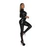 5XL Extra Large Shiny Mirror Fetish Catsuit Bodysuit, Tight Fitting Vinyl Pants with Zipper, Stage Performance Outfit